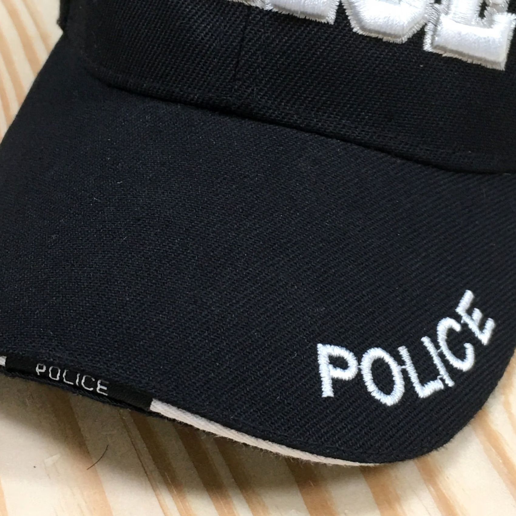 Vintage Baseball Cap Police Unisex Black One Size Adjustable Curved Brim Embroidered Size ONE SIZE - 4 Thumbnail
