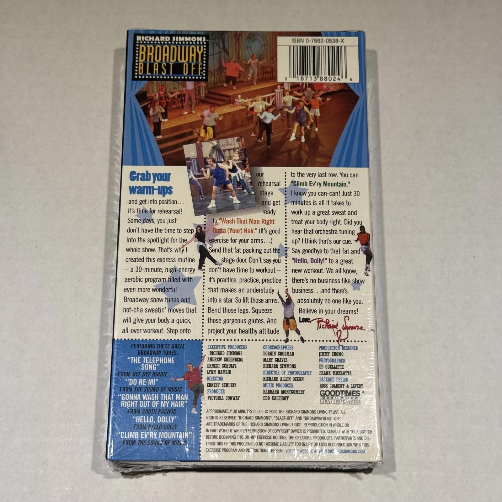 Designer Vtg Richard Simmons Broadway Blast Off Workout VHS SEALED Size ONE SIZE - 2 Thumbnail
