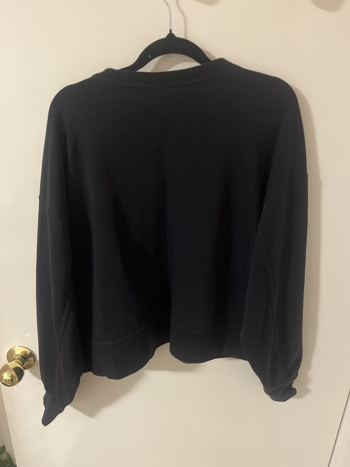 Nike Black Oversized Cropped Jumper Size L / US 10 / IT 46 - 2 Thumbnail