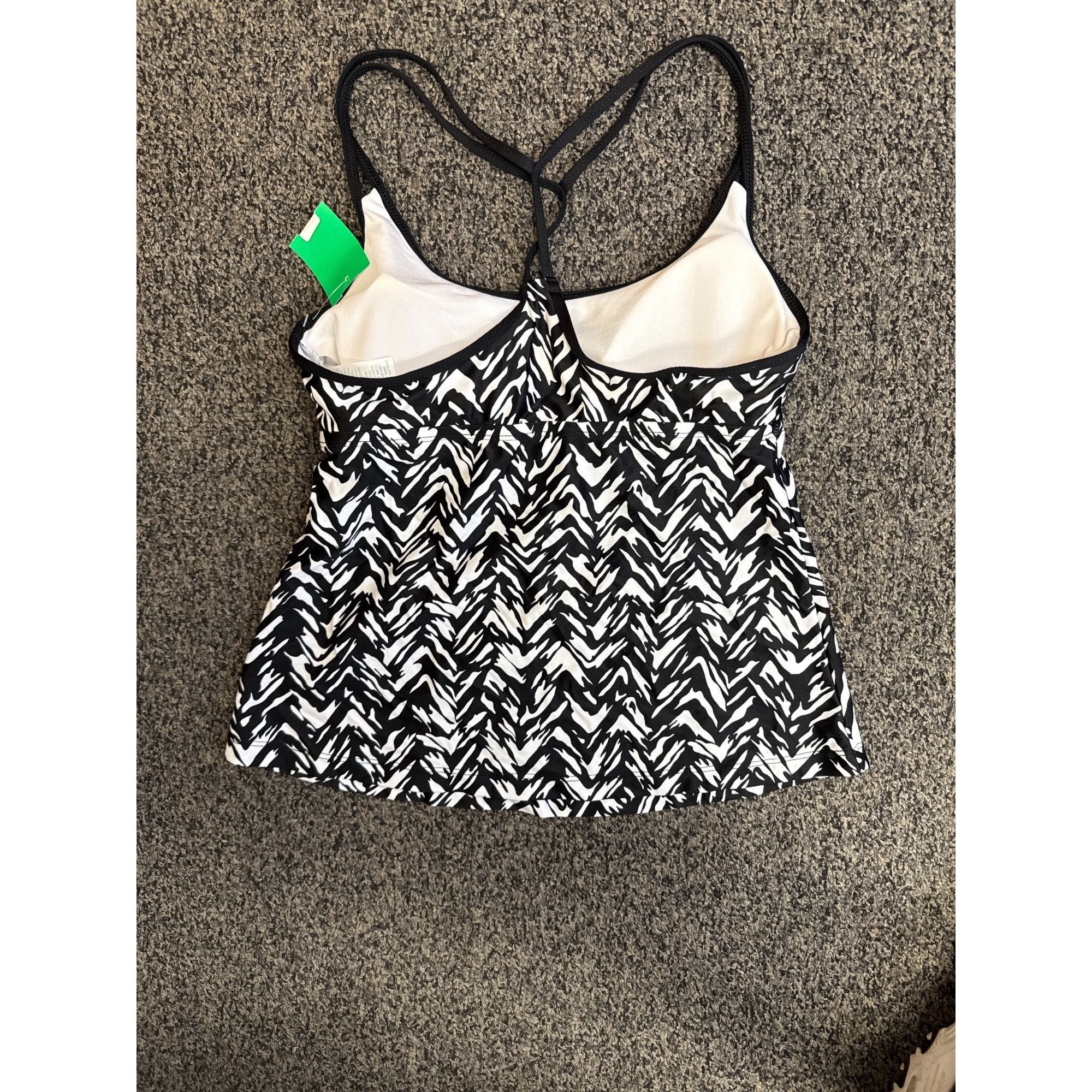 Other Kona Sol Women's Racerback Tankini Top - Black/White Small Size S / US 4 / IT 40 - 7 Thumbnail