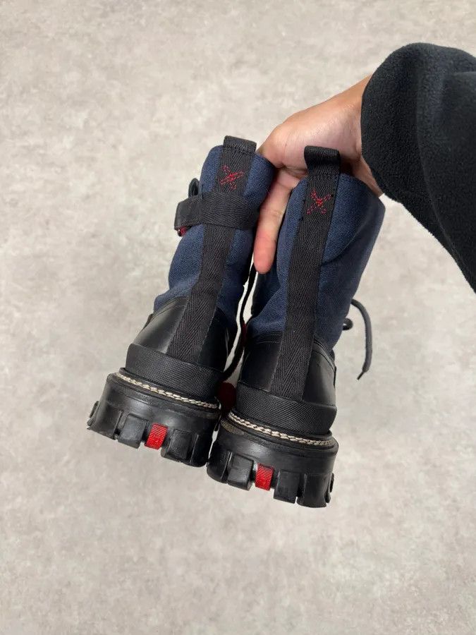 Prada 2000s Prada Black Leather Navy Boots Size US 7.5 / EU 40-41 - 5 Thumbnail