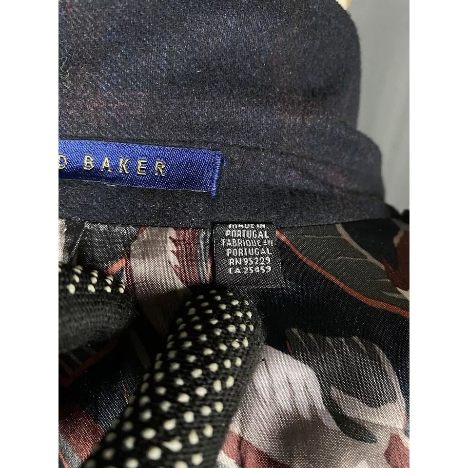 Ted Baker MINT! Ted Baker Men's Blue Wool Checked Blazer Sportcoat Jac Size 48R - 9 Thumbnail