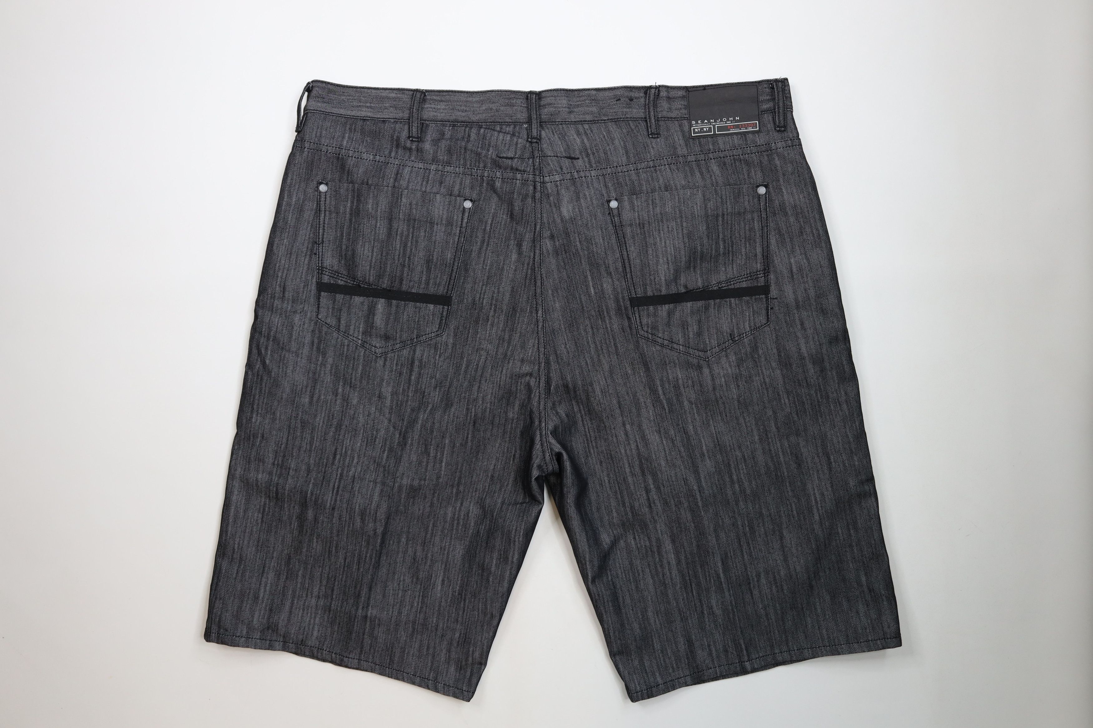 Sean John × Vintage Vintage 90s Y2K Sean John Oversized Denim Jean Shorts Jorts Size US 44 / EU 60 - 7 Thumbnail