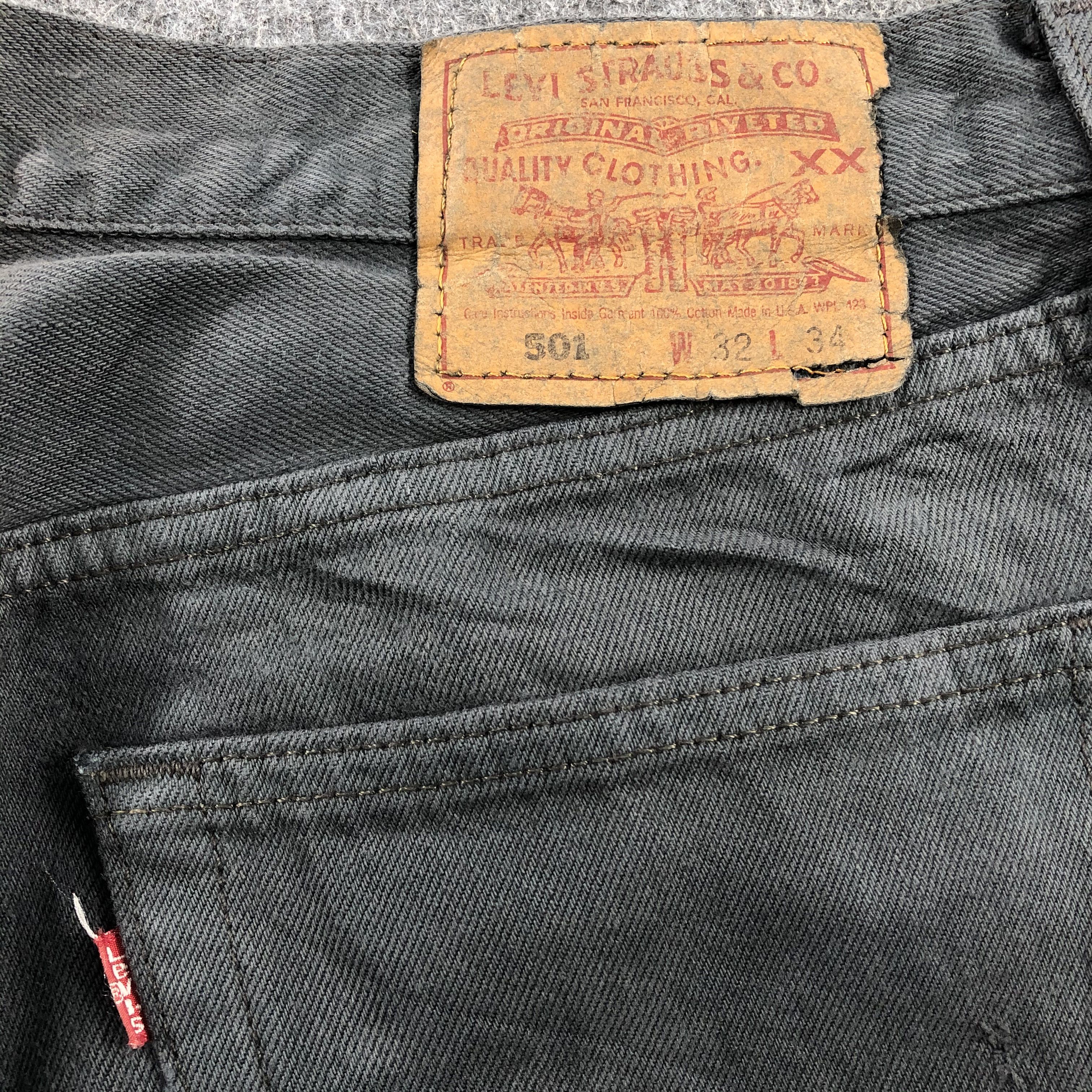 Levi's Vintage 90s Faded Black Levis 501 Jeans-JM1607 Size US 31 - 7 Thumbnail