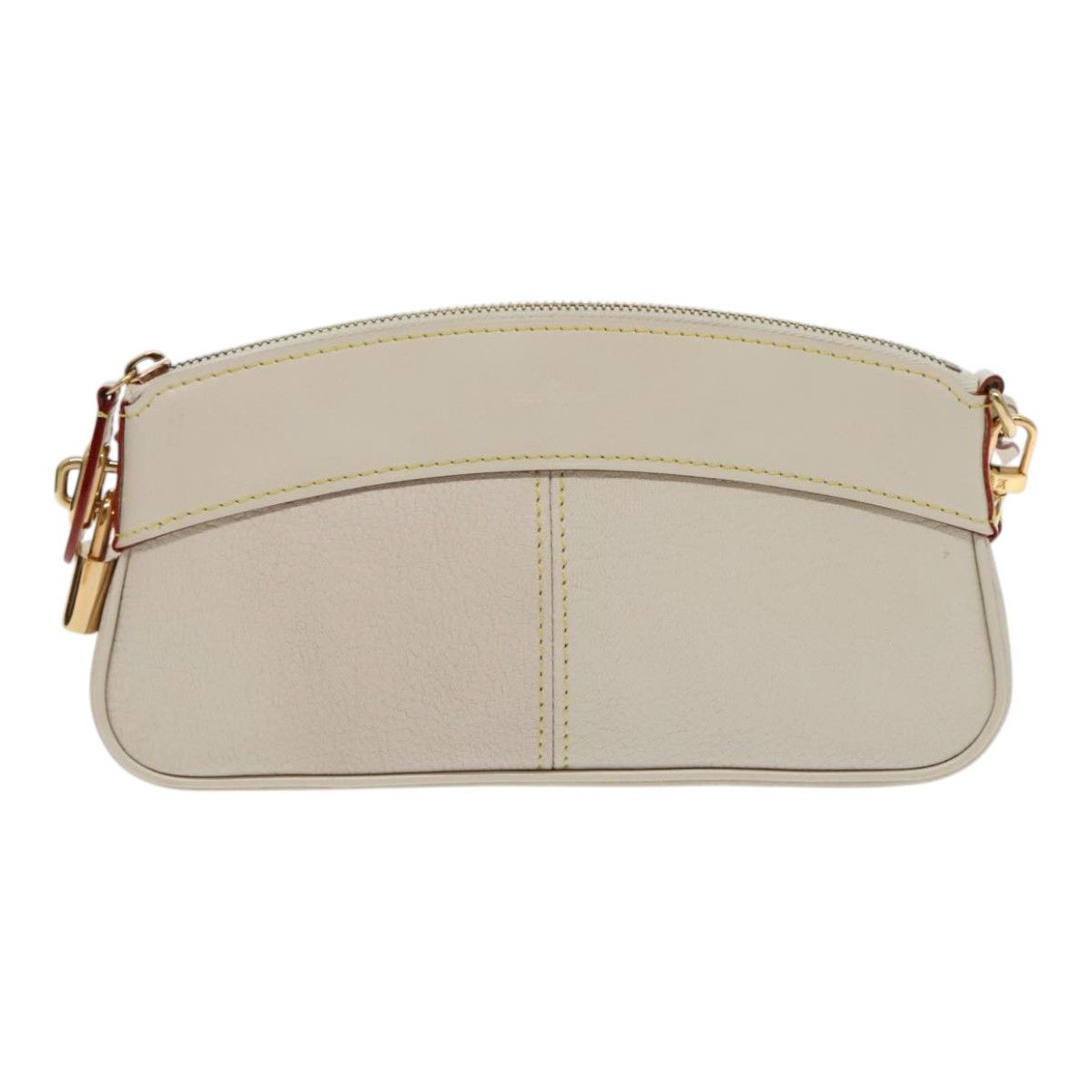 Louis Vuitton Lockit Beige Leather Clutch Bag (Pre-Owned) Size ONE SIZE - 1 Thumbnail