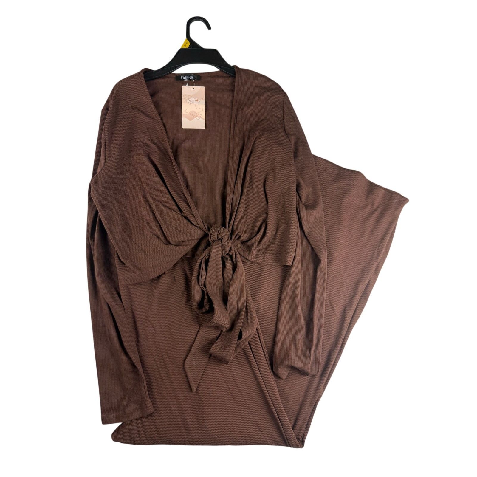 Other Women's Brown Two-Piece Stretchy Fashion Set Size 22" - 1 Thumbnail