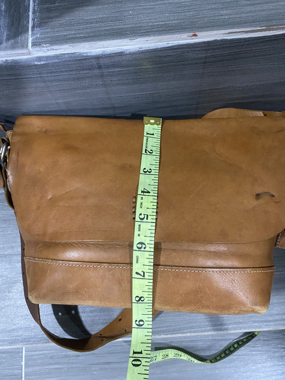 Japanese Brand Full Leather Patina 1203 Mano Fece Cross Body Bag Size ONE SIZE - 12 Thumbnail