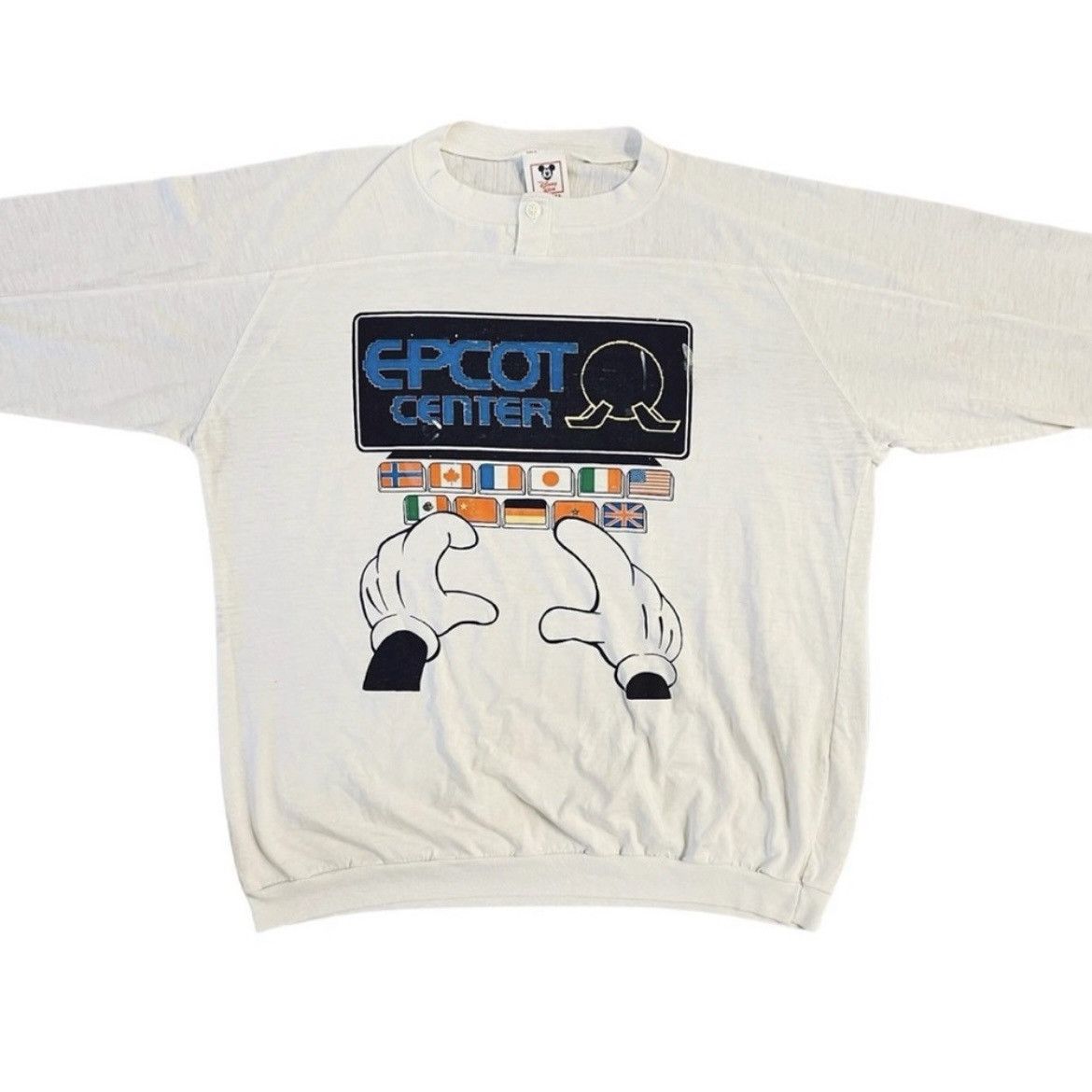 Disney Rare Vintage Disney Epcot Long Sleeve Henley Tee Size US S / EU 44-46 / 1 - 1 Thumbnail