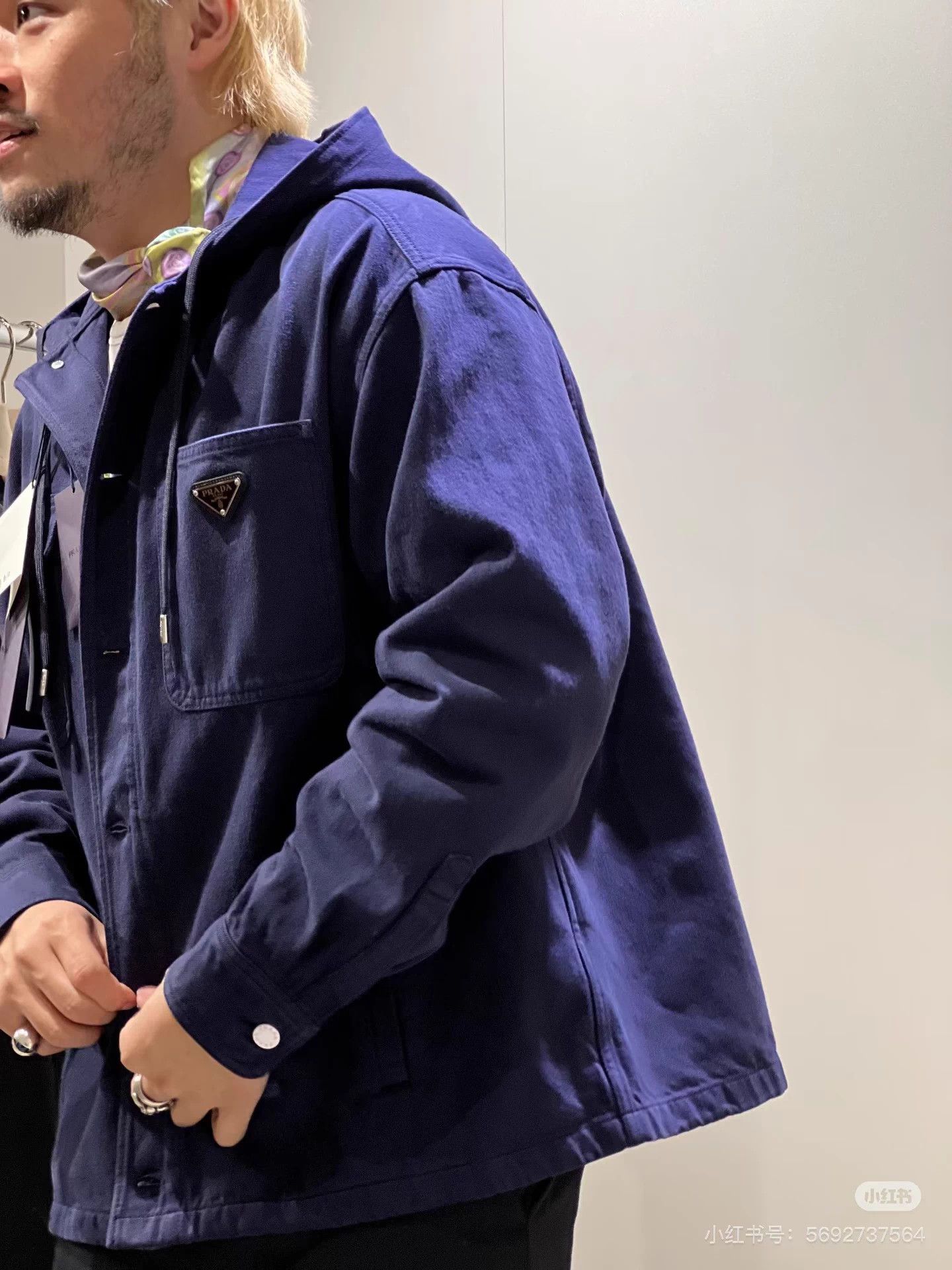 Prada Prada 25ss Navy Blue Workwear Hooded Jacket M Size US M / EU 48-50 / 2 - 8 Thumbnail