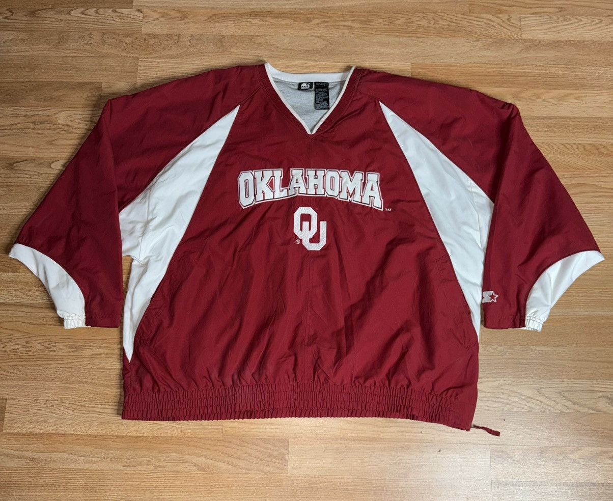 Starter Vintage Starter Oklahoma Sooners Pullover Warm Up 3XL Size US XXL / EU 58 / 5 - 1 Thumbnail