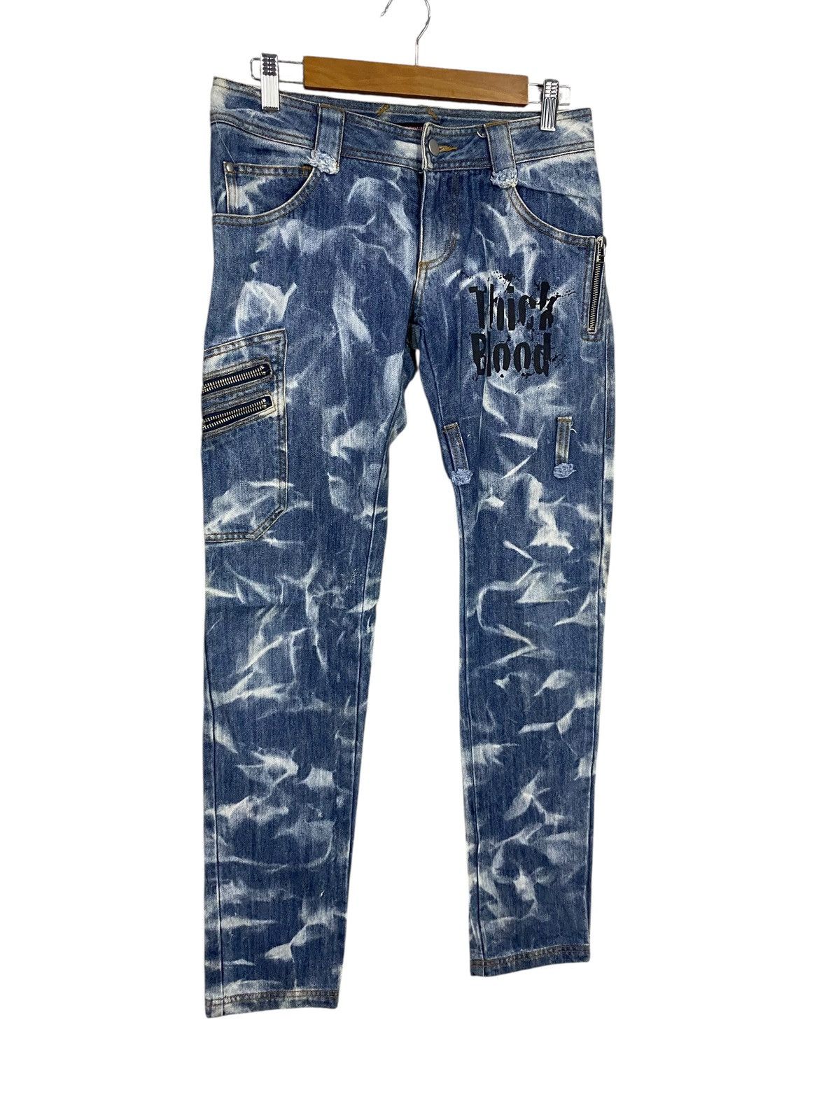 Seditionaries Algonquins punk gothic style denim acid wash Size US 30 / EU 46 - 3 Thumbnail