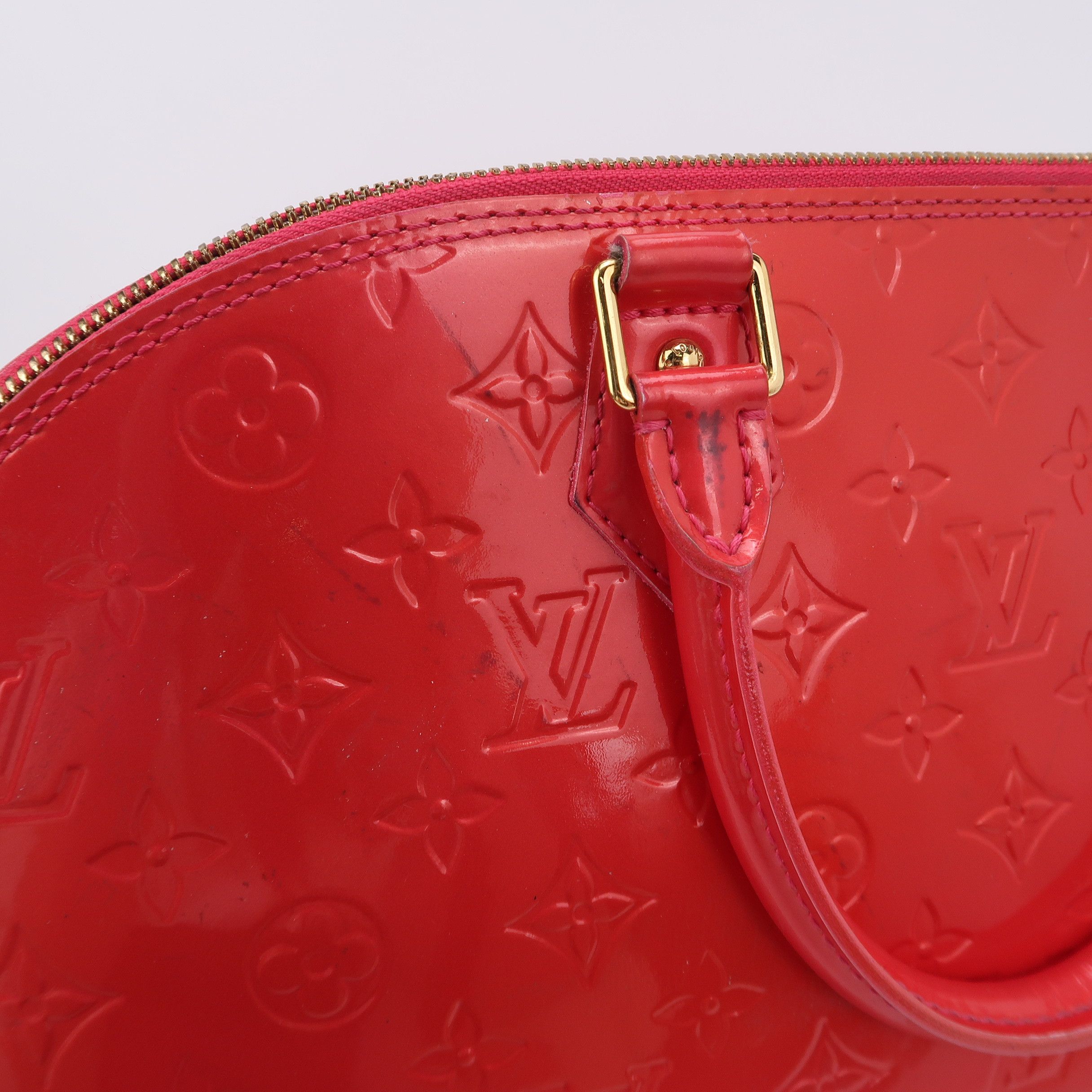 Louis Vuitton Louis Vuitton (LV) Alma Large Patent Leather Embossed Shell Size ONE SIZE - 5 Thumbnail