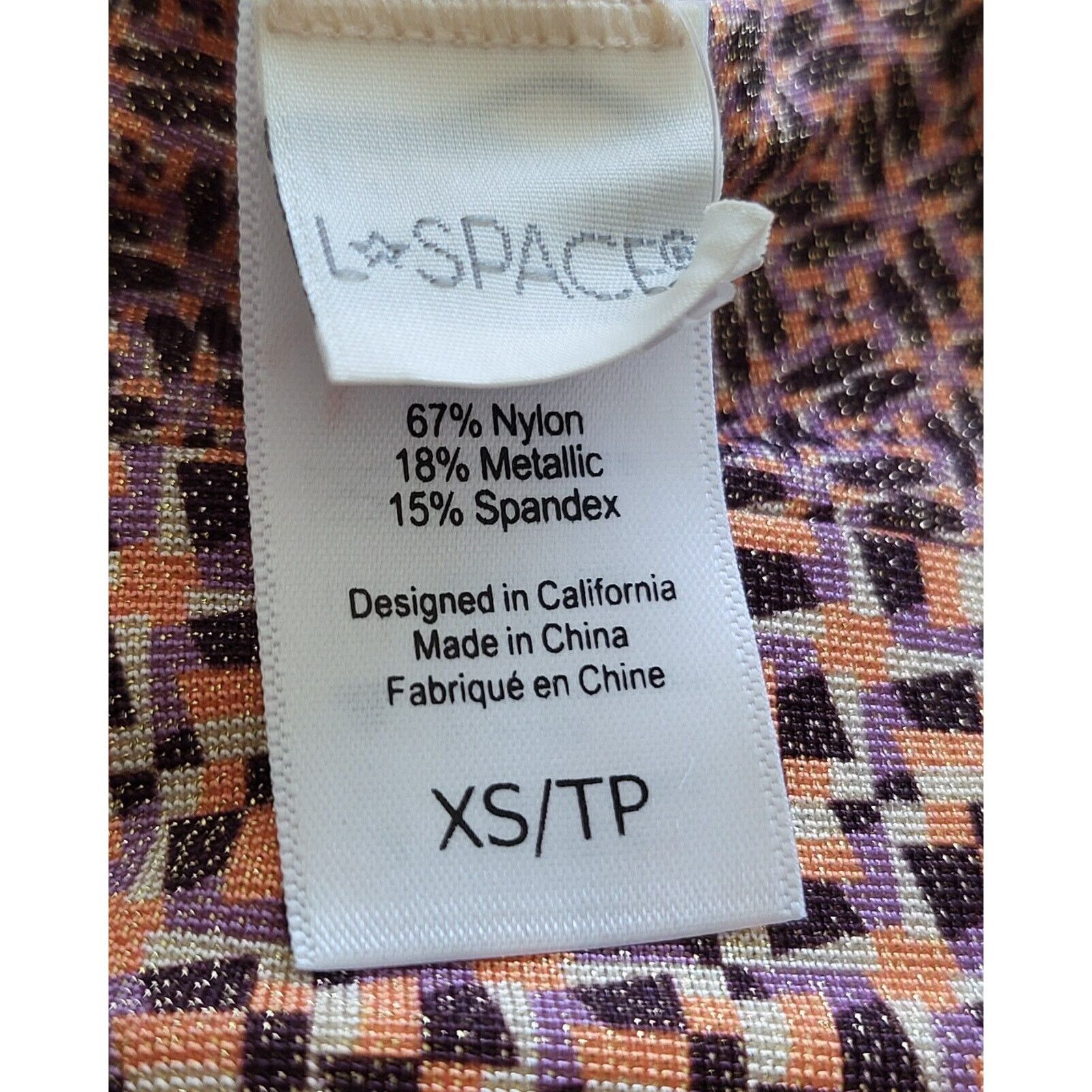 Other NWT L*SPACE Shimmer Kaleidoscope Eyes Ringo Bikini Top XS Size ONE SIZE - 7 Thumbnail