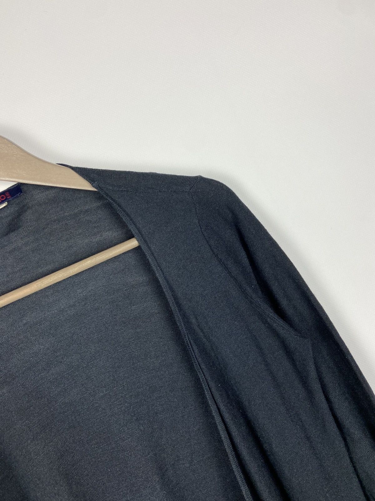 Designer × Kenzo Vintage Kenzo Jeans Silk Knit Fringe Wrap Cardigan Size M / US 6-8 / IT 42-44 - 3 Thumbnail