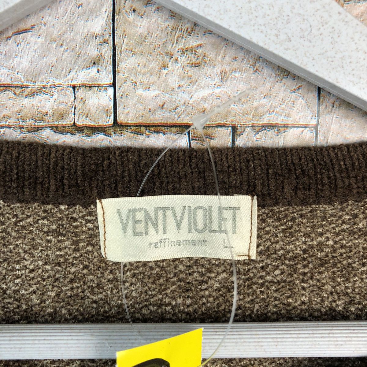 Japanese Brand Vent Violet Brown Cardigan Knitwear #A1187 Size US L / EU 52-54 / 3 - 9 Thumbnail