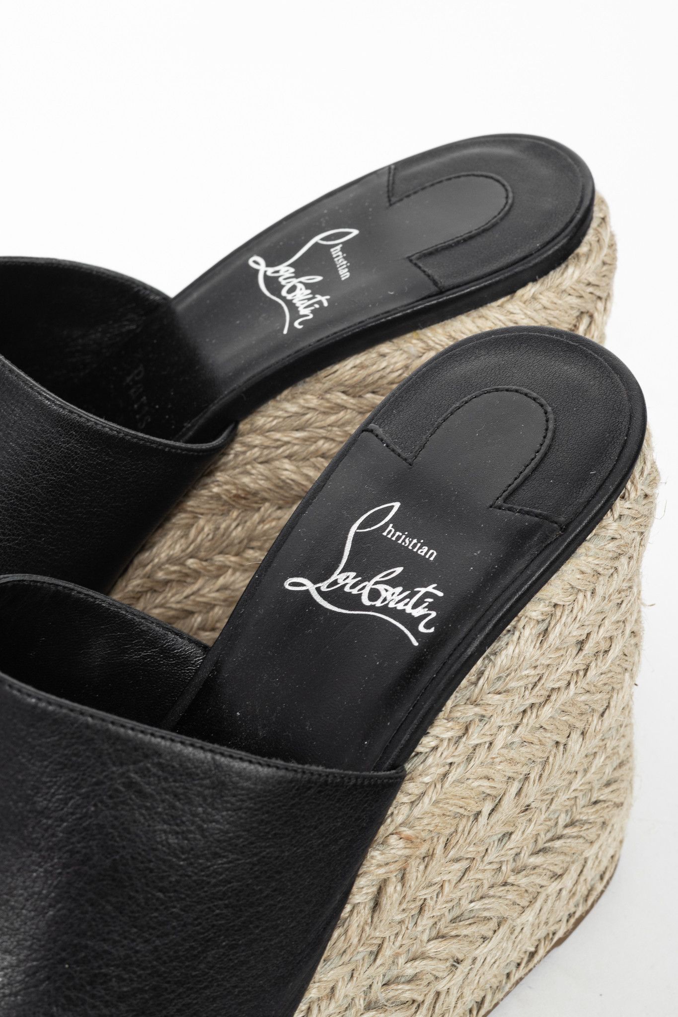 Christian Louboutin Christian Louboutin Ariella Zeppa Leather Espadrille Sandals Size US 9.5 / IT 39.5 - 9 Thumbnail