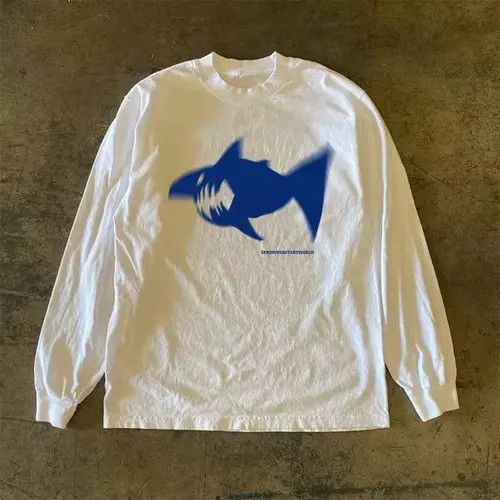 VIBE Shark pattern loose trendy long sleeve tee Size US L / EU 52-54 / 3 - 1 Thumbnail