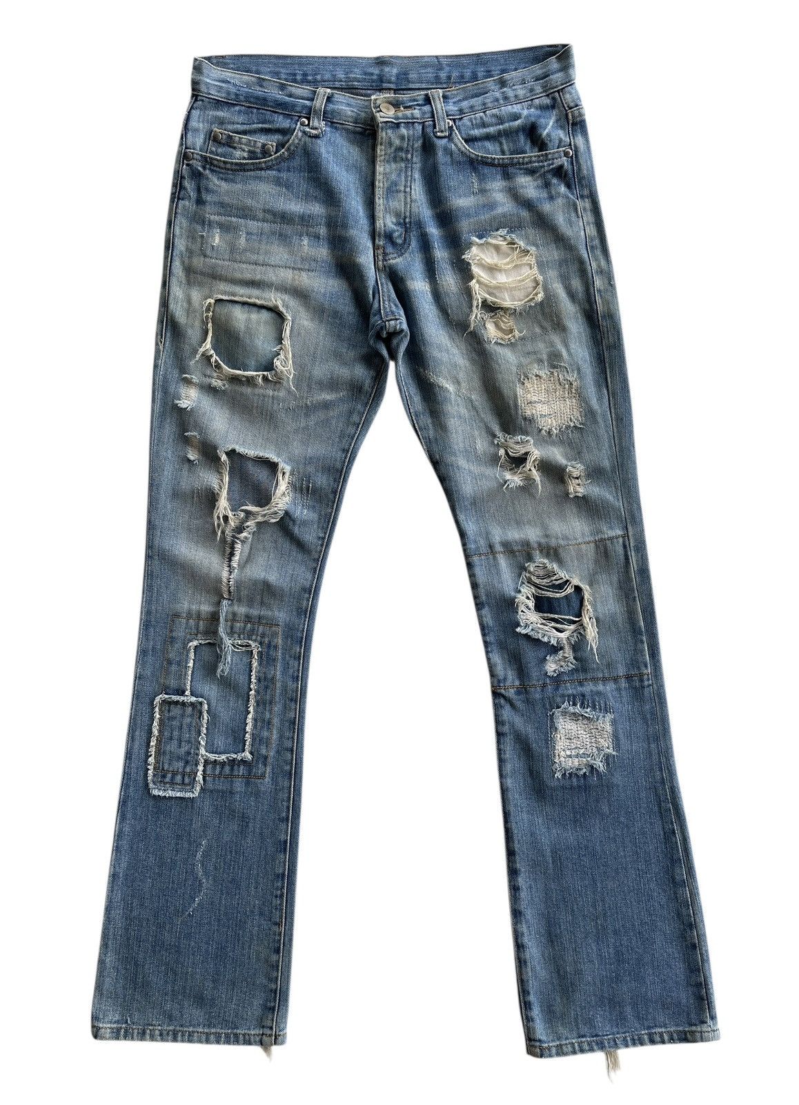 Japanese Brand Tokyo Rush Distressed Boro Flare Denim Size US 32 / EU 48 - 1 Thumbnail