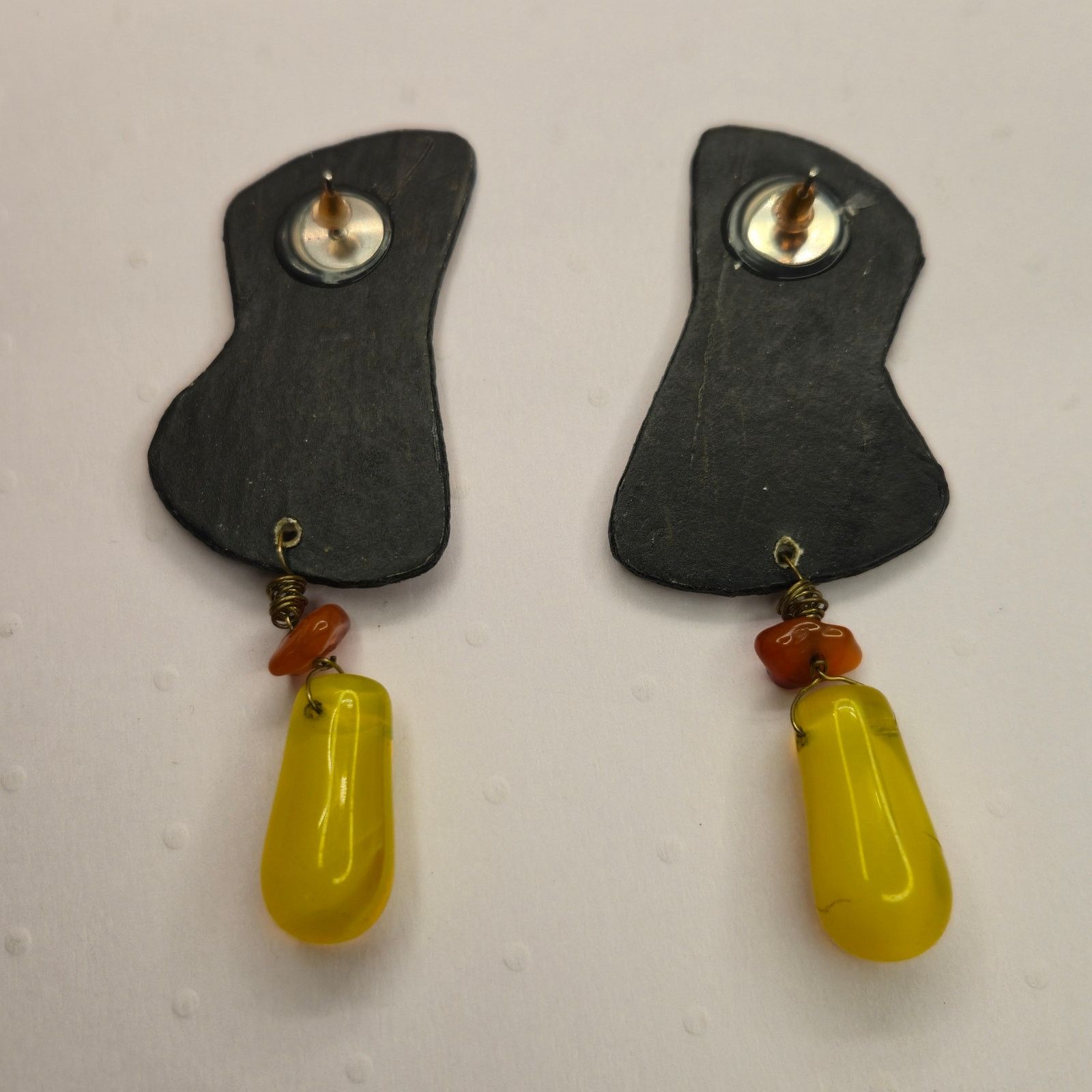 Vintage Vintage Afrocentric Hand Painted Earrings African Queen Glam Size ONE SIZE - 5 Thumbnail