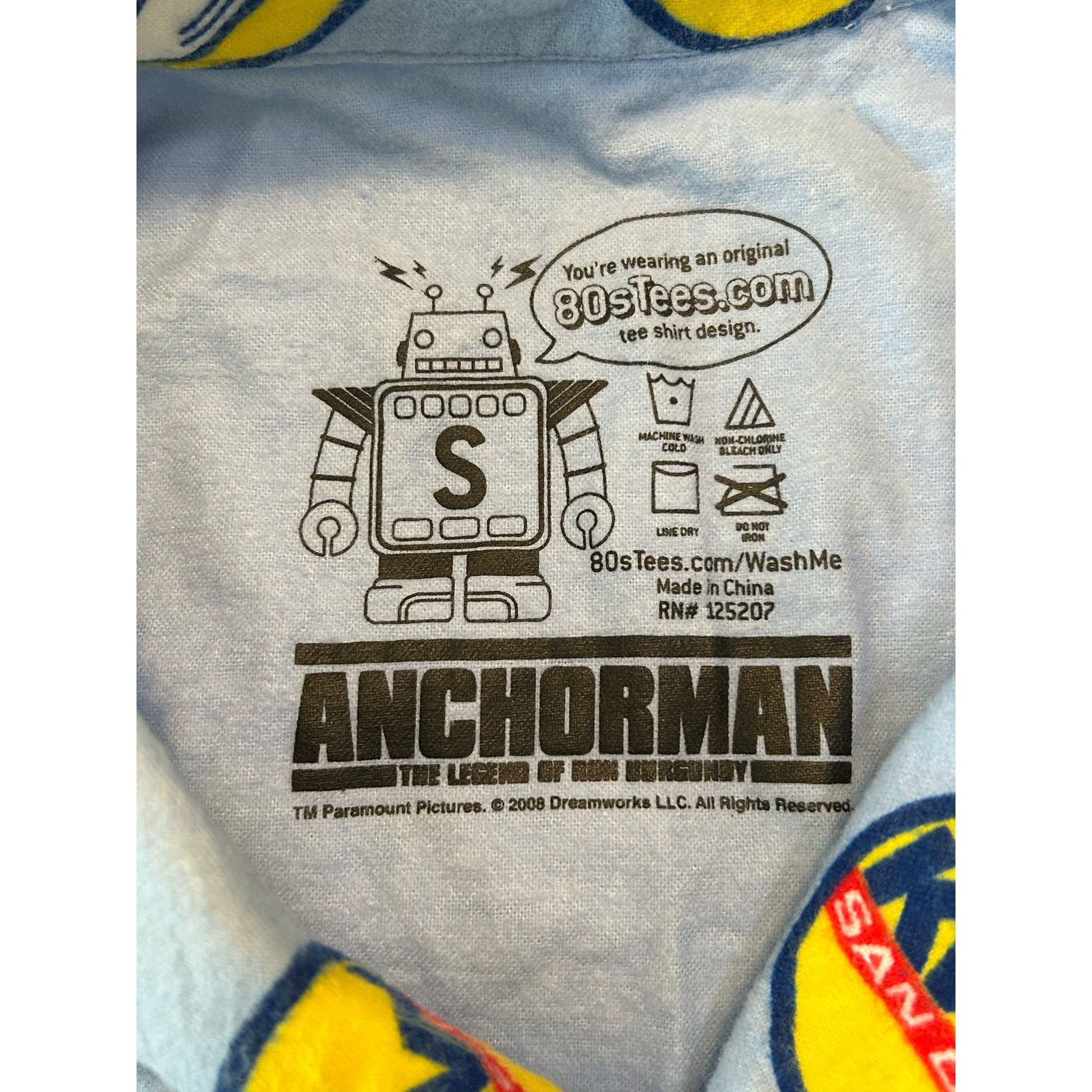 Other Adult Anchorman The Legend of Ron Burgundy Pajama Top Size S Size US S / EU 44-46 / 1 - 2 Thumbnail