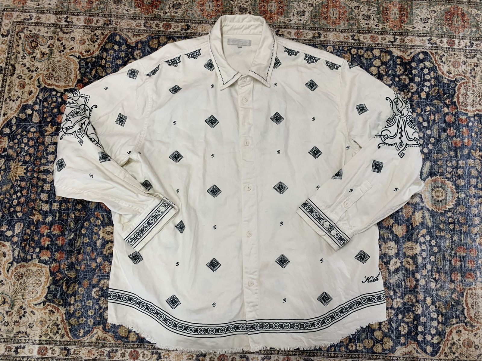 Kith KITH Embroidered white denim shirt Size US XL / EU 56 / 4 - 1 Thumbnail
