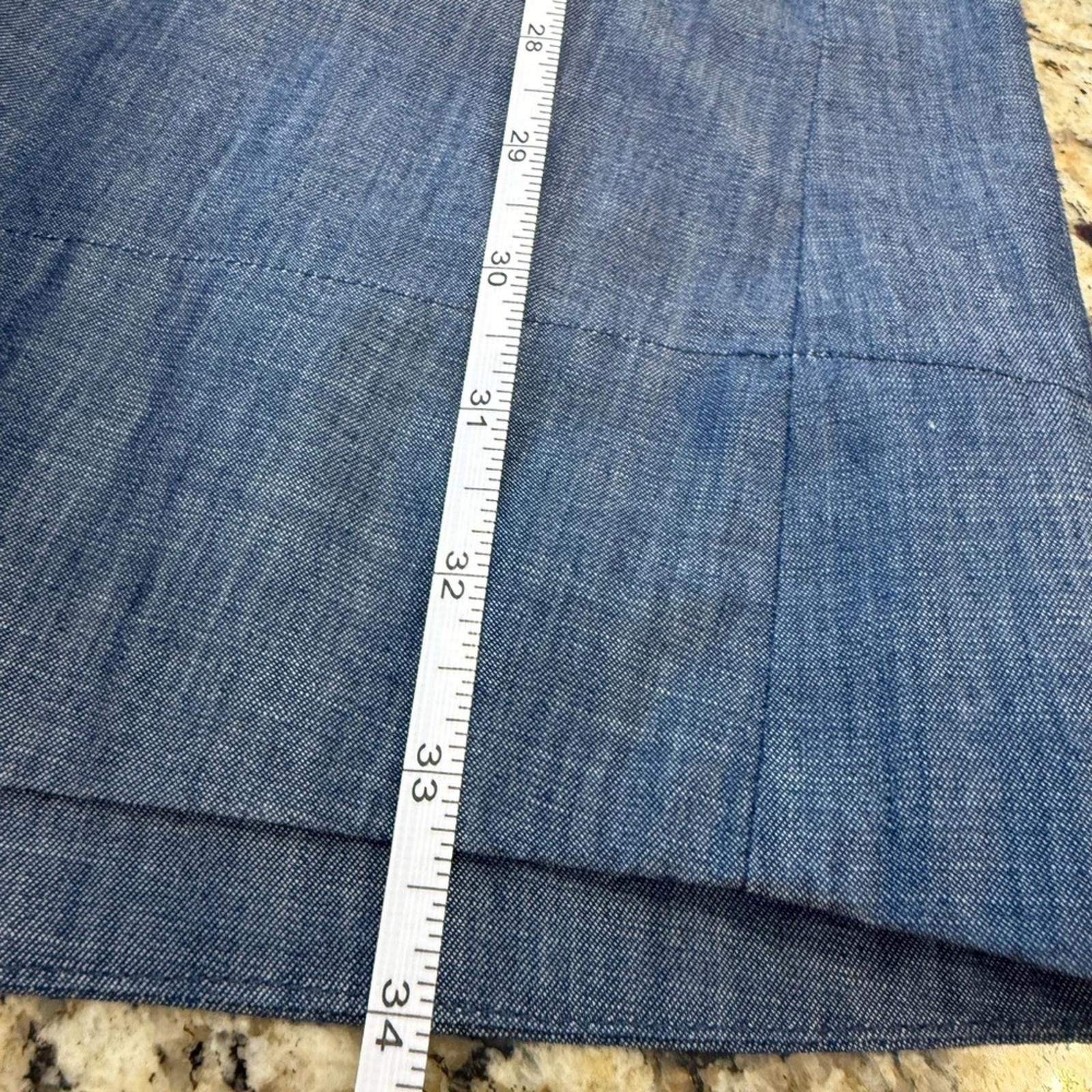 Bcbgmaxazria BCBGMAxazria denim midi shift dress crop bell sleeves SZ XS Size XS / US 0-2 / IT 36-38 - 7 Thumbnail