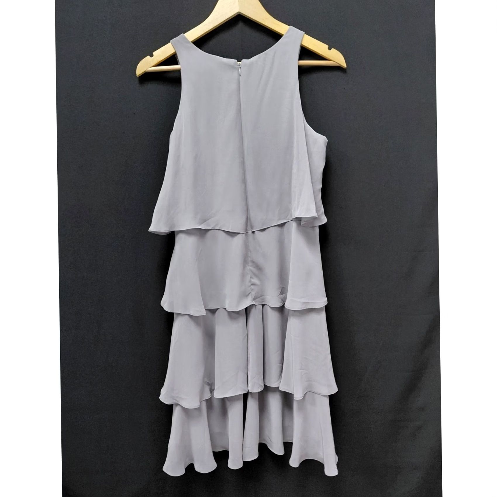 Vintage S.L. Fashions Gray Layered Sleeveless Knee Length Dress Women Size 8 Size M / US 6-8 / IT 42-44 - 2 Thumbnail