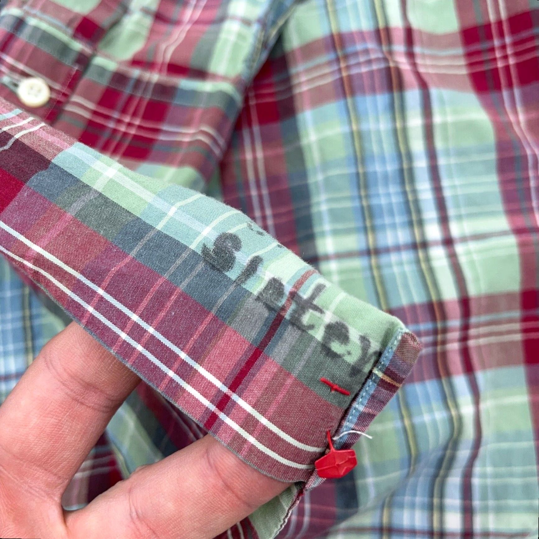 Ralph Lauren Ralph Lauren Shirt Men XL Green Plaid Button-Up Dress Shirt Mcmeel Poplin Pocket Shirt Size 46R - 7 Thumbnail