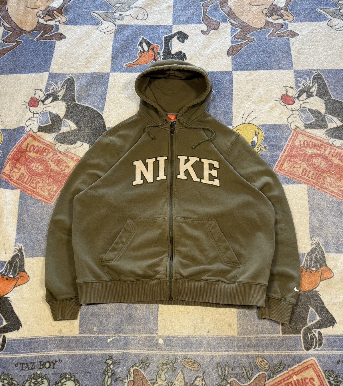 Nike Vintage Nike spell out zip up sweatshirt Size US XL / EU 56 / 4 - 1 Thumbnail