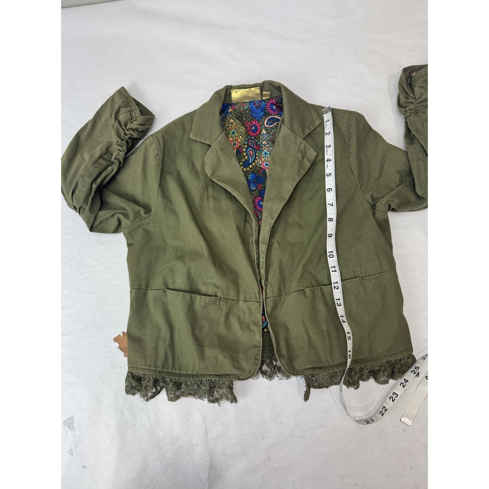Vera Wang Grunge Princess Vera Wang Jacket Green Lace Paisley Small Size S / US 4 / IT 40 - 4 Thumbnail