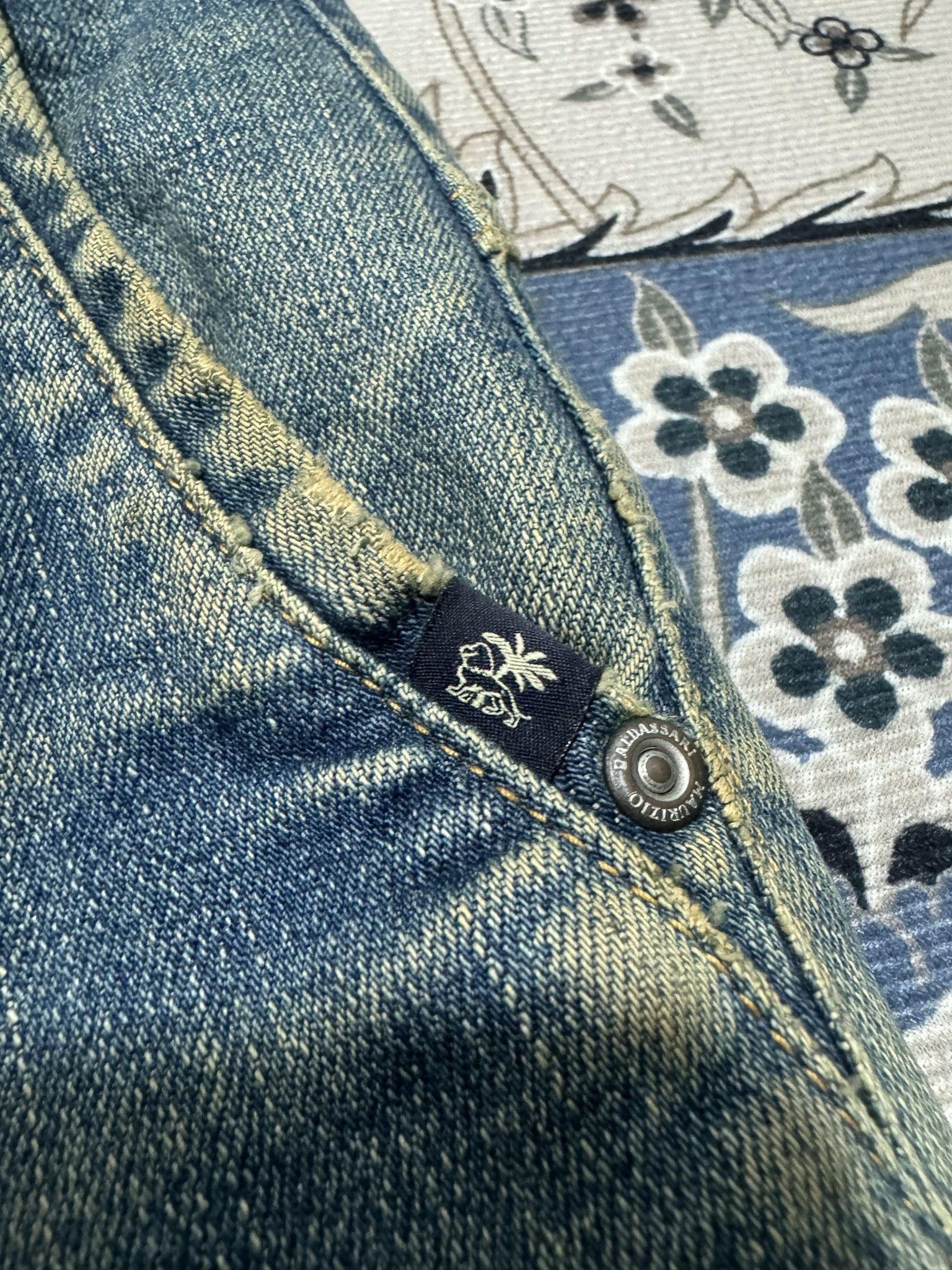 Designer × Maurizio Baldassari Vintage Y2K Maurizio Baldassari Distressed Baggy Jeans Size US 34 / EU 50 - 6 Thumbnail
