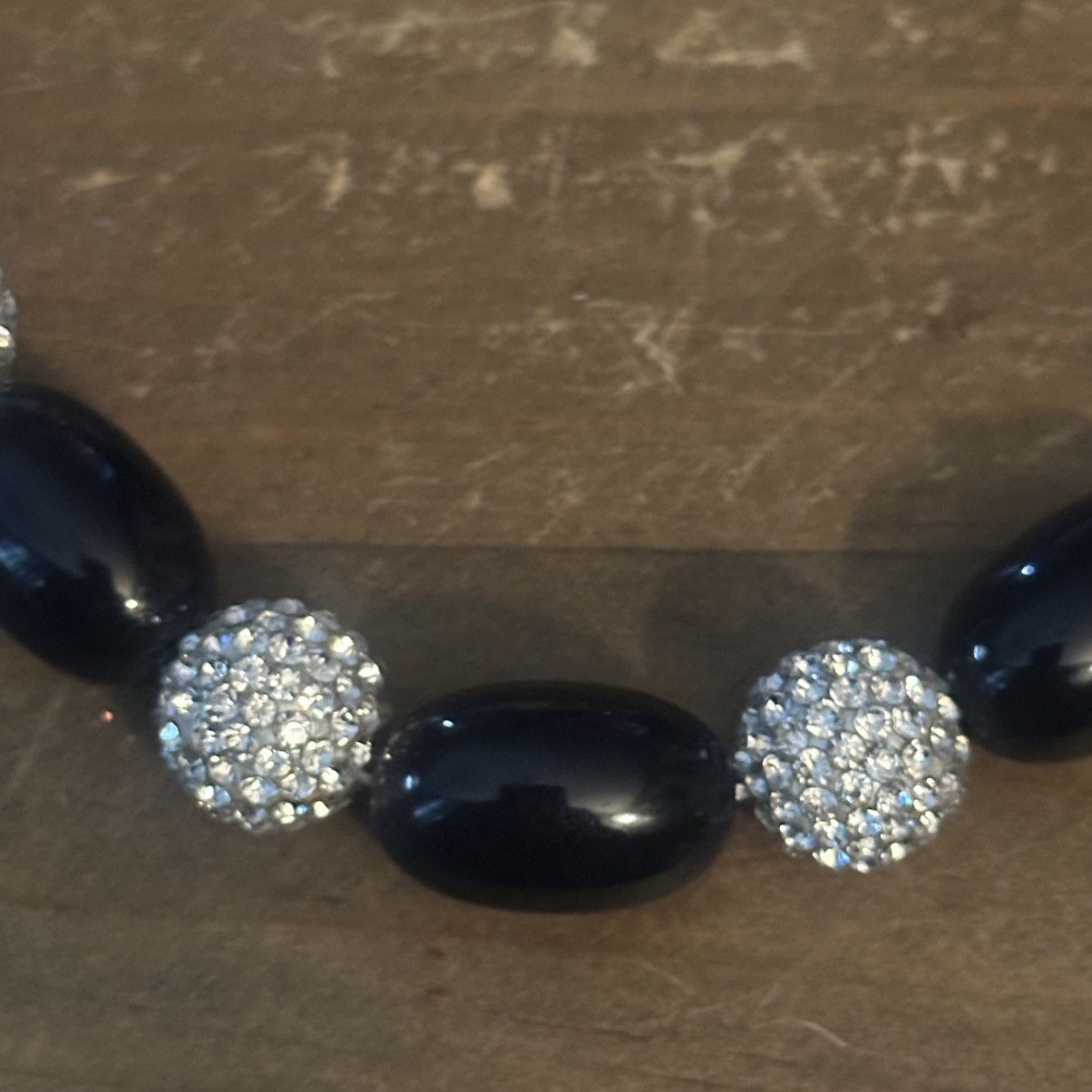 J.Crew J.Crew black bead and crystal ball bead chain necklace Size ONE SIZE - 3 Thumbnail