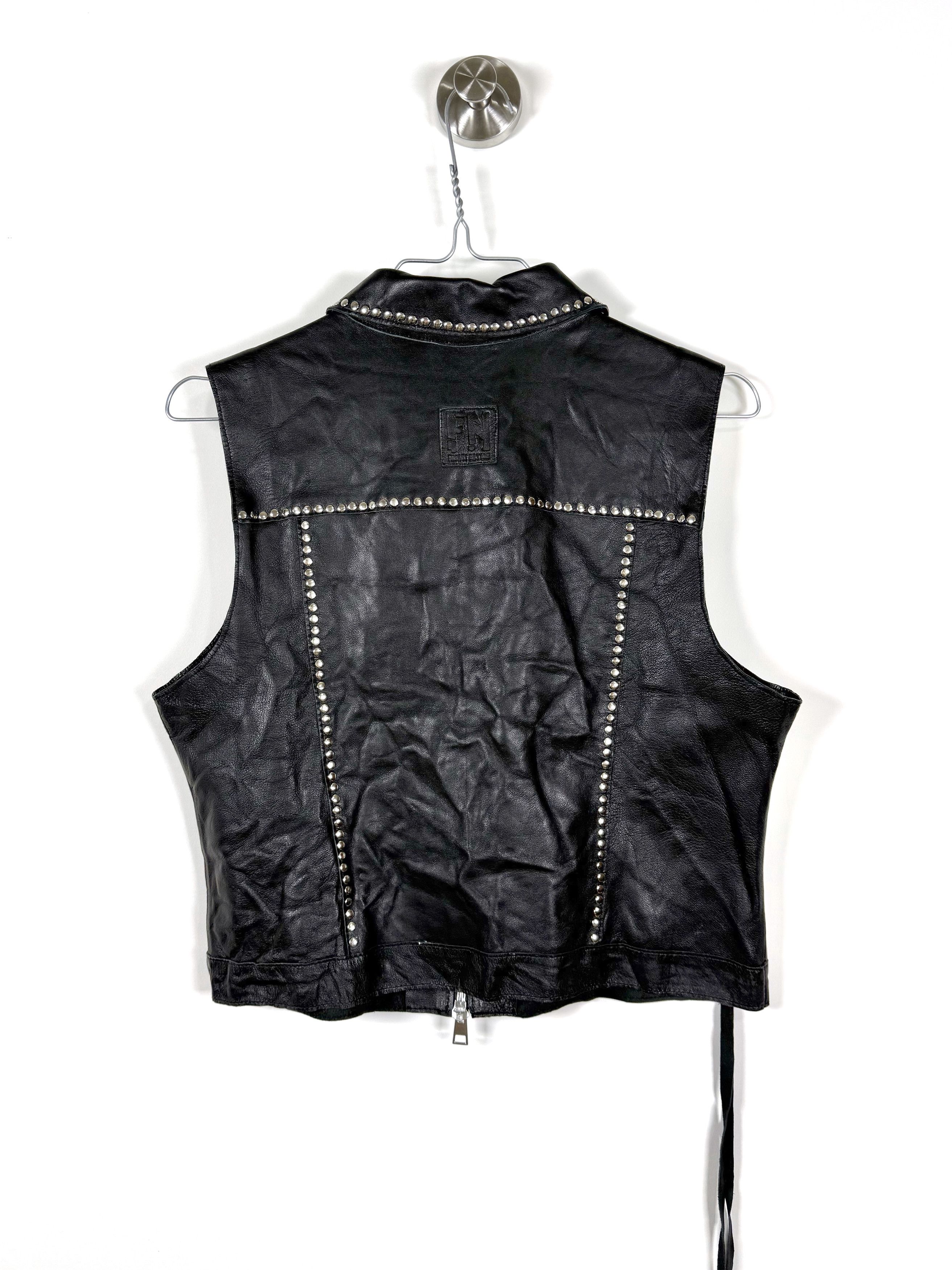 Other Women's Freaky Nation Studded Leather Vest Sleeveless (M) Size M / US 6-8 / IT 42-44 - 9 Thumbnail