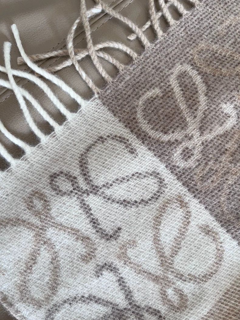 Loewe LOEWE Coback scarf logo double-sided color chessboard scar Size ONE SIZE - 5 Thumbnail