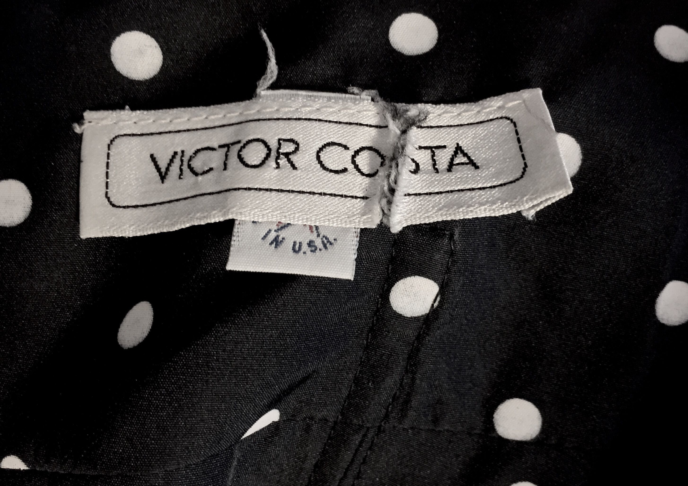 Other Vintage Victor Costa Polka Dot Cocktail Dress Size S / US 4 / IT 40 - 7 Thumbnail