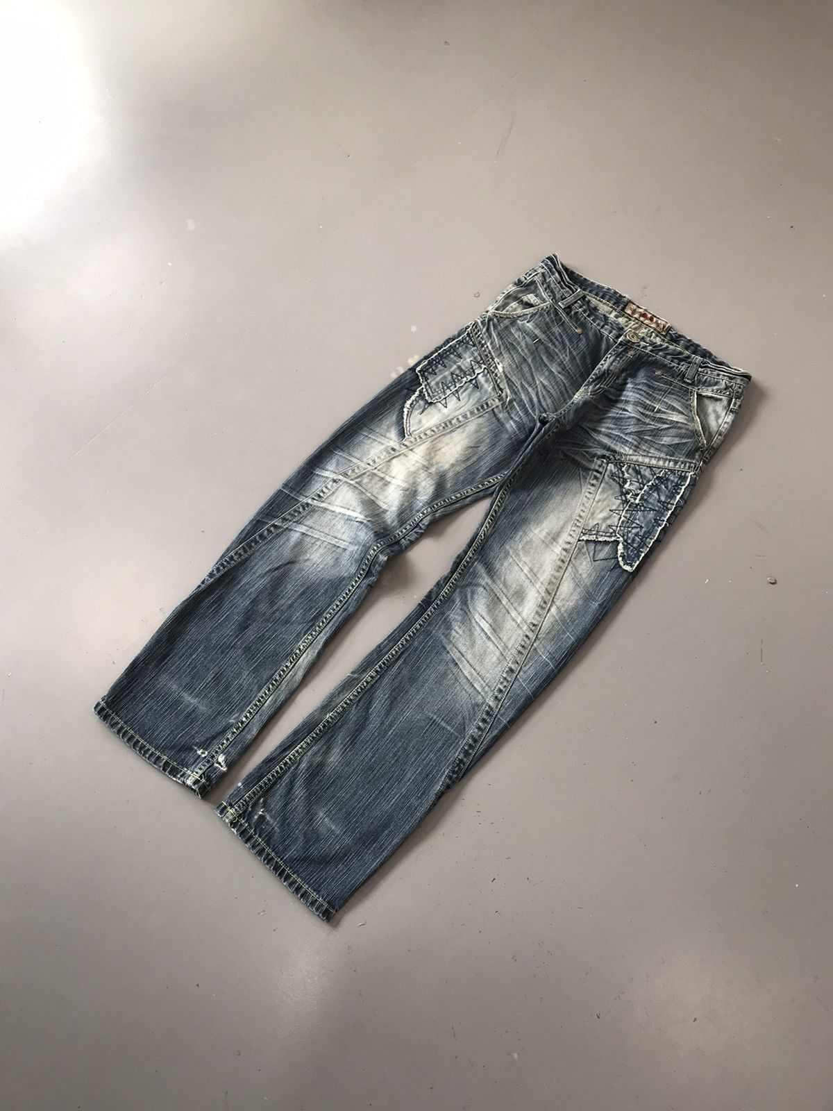 Designer Vintage Y2k Style Eaggaged Fit Denim Size US 34 / EU 50 - 3 Thumbnail
