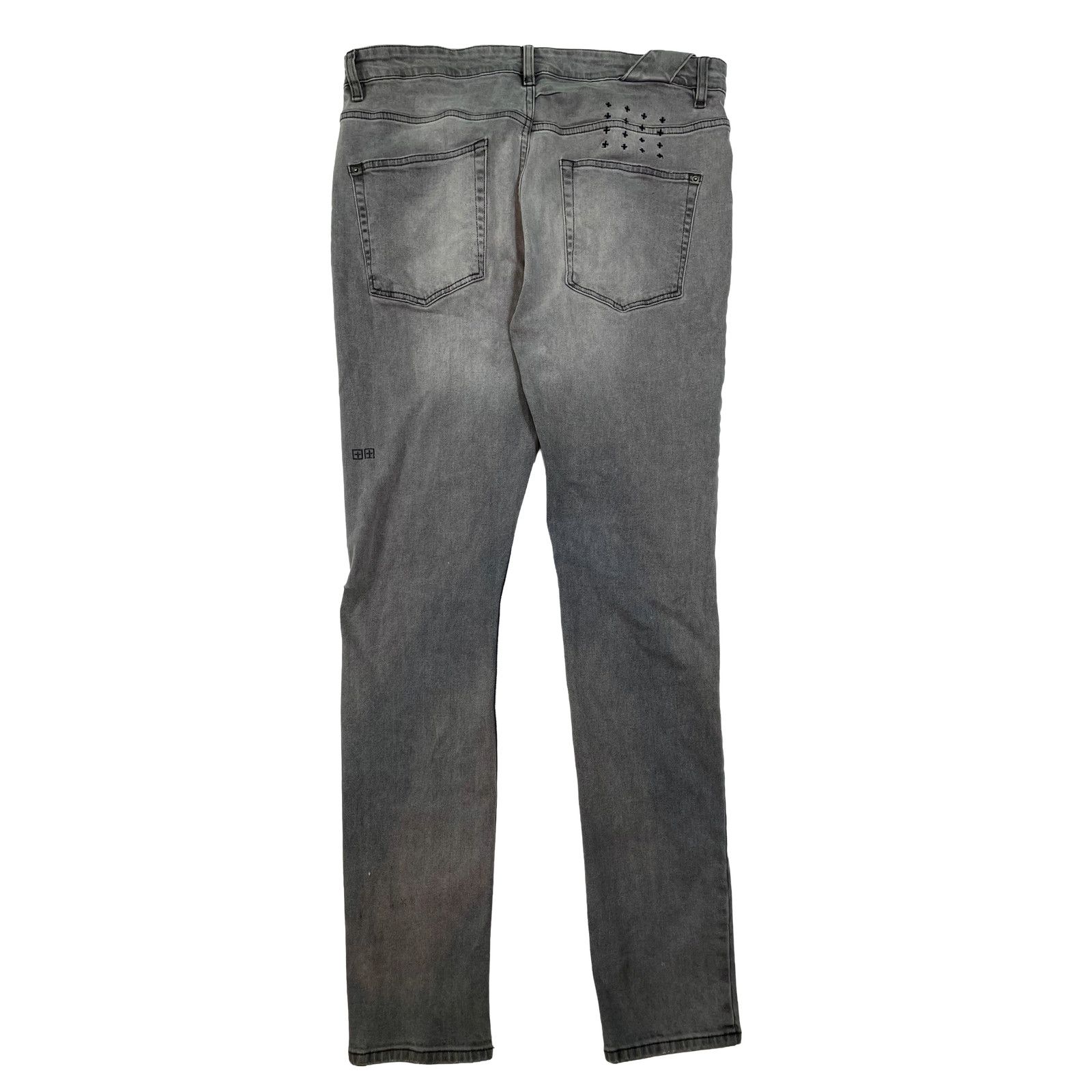 Ksubi Ksubi Ripped Grey Jeans Size US 34 / EU 50 - 2 Thumbnail