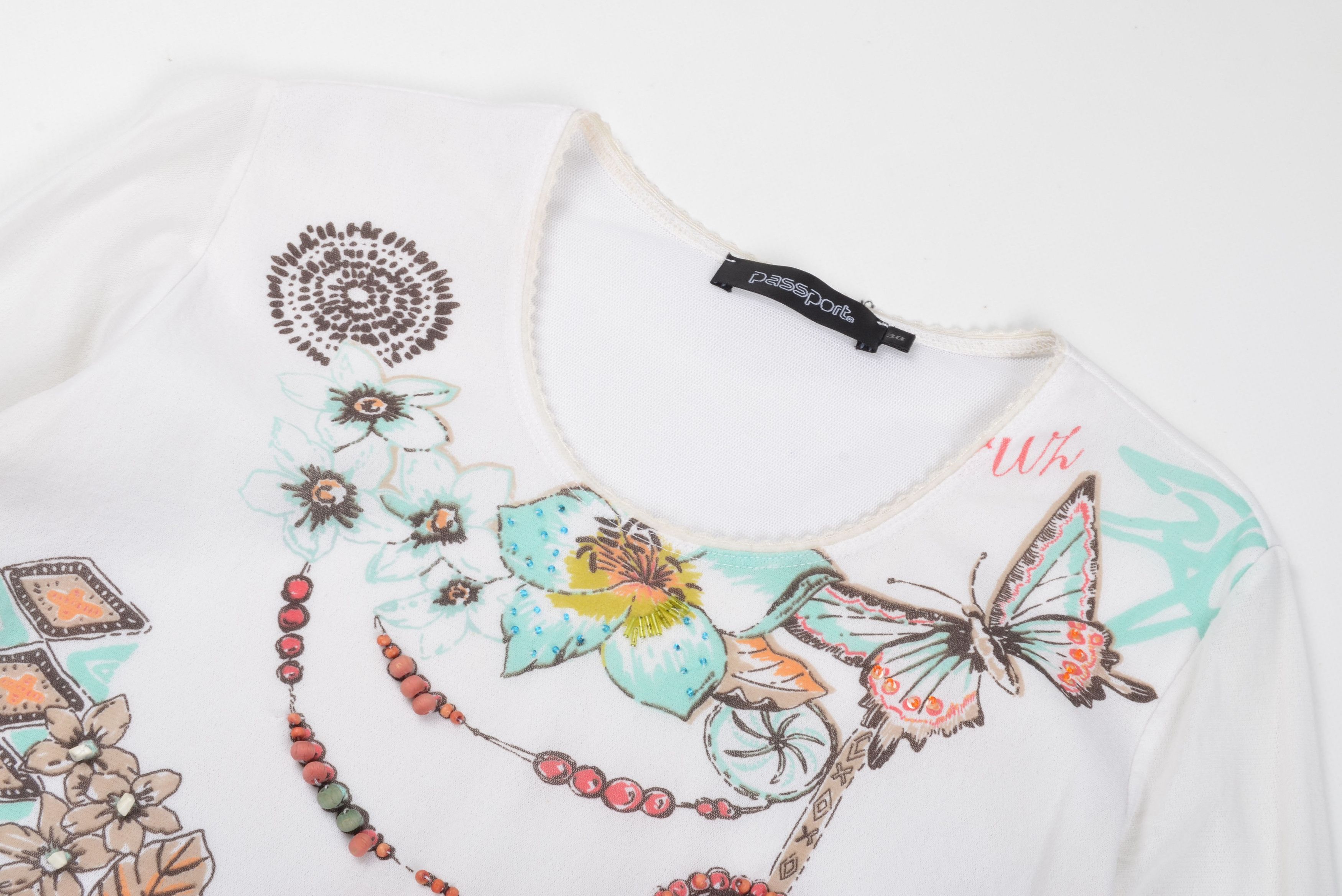 Vintage Vintage Passport Y2K Fairy Mesh Beaded Floral Blouse Size S / US 4 / IT 40 - 4 Thumbnail