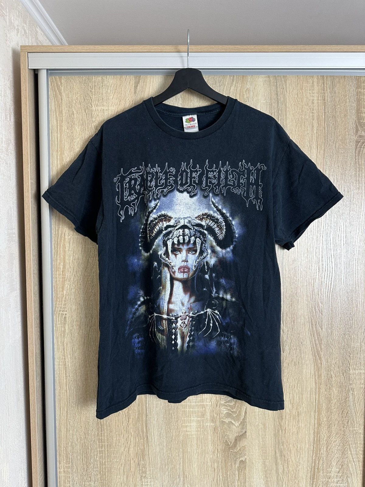 Band Tees 🔥 Vintage 90s Cradle Of Filth Viking Woman Metal Band Shirt Size US L / EU 52-54 / 3 - 1 Thumbnail