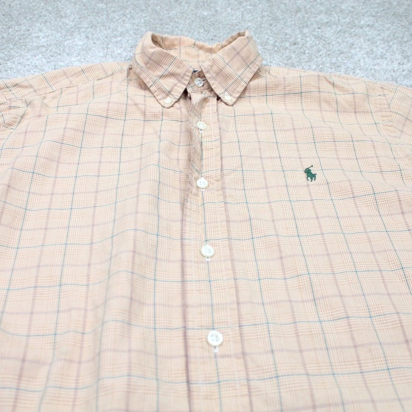 Ralph Lauren Ralph Lauren Shirt Mens 16 34/35 Orange Classic Fit 100% Cotton Long Sleeve Dress Shirt Mens Size US L / EU 52-54 / 3 - 4 Thumbnail