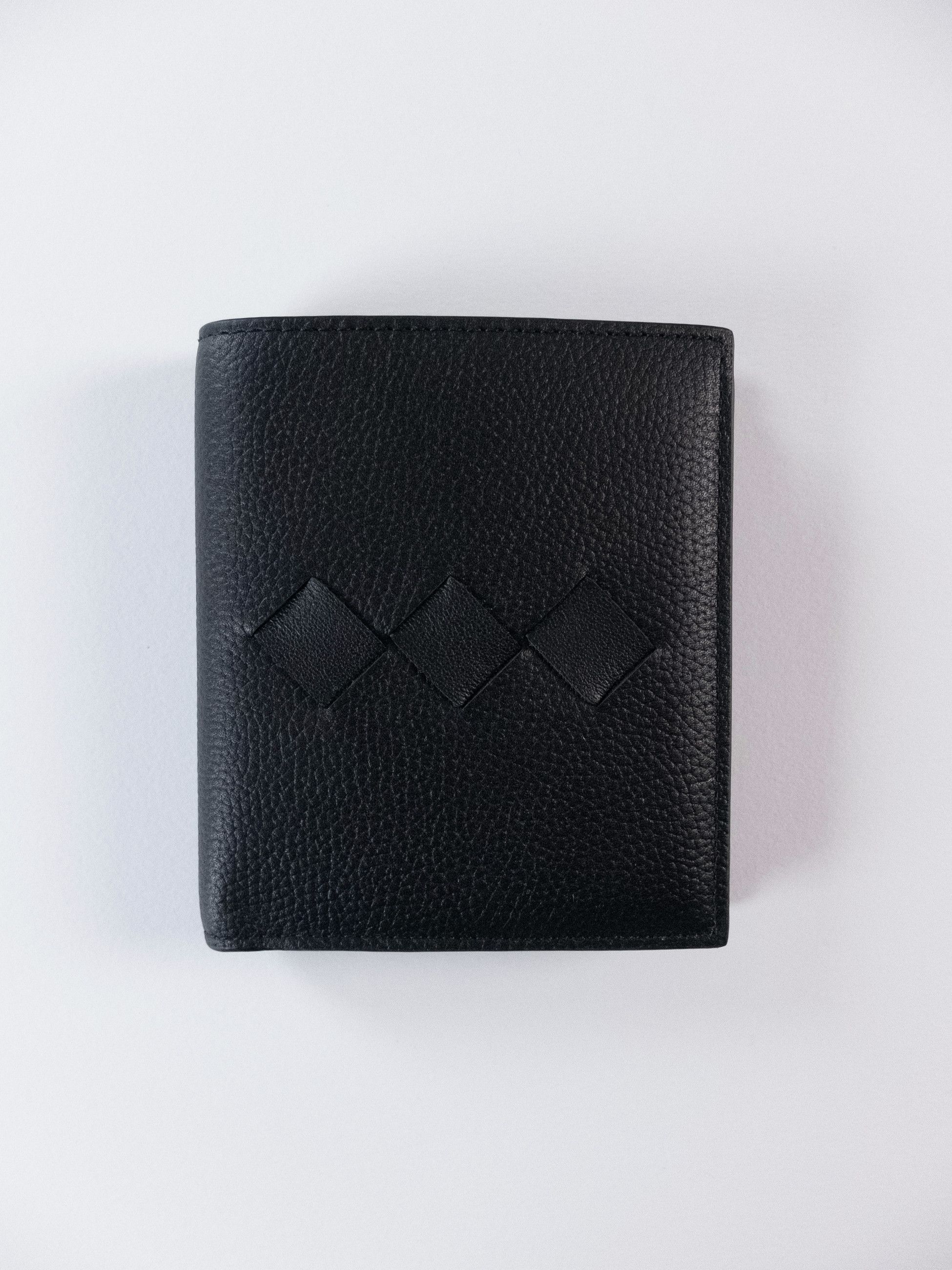 Bottega Veneta BOTTEGA VENETA black leather bifold wallet w intrecciato Size ONE SIZE - 2 Thumbnail