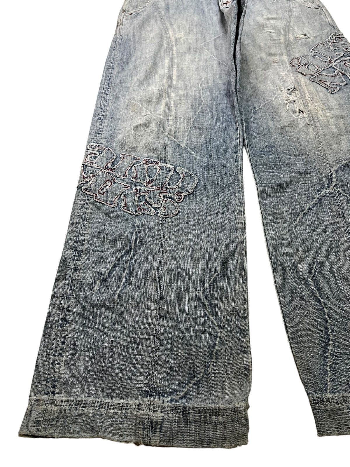 Akademiks Vintage Akademiks Acid Wash Style Distressed Baggy Jeans Size US 37 - 6 Thumbnail
