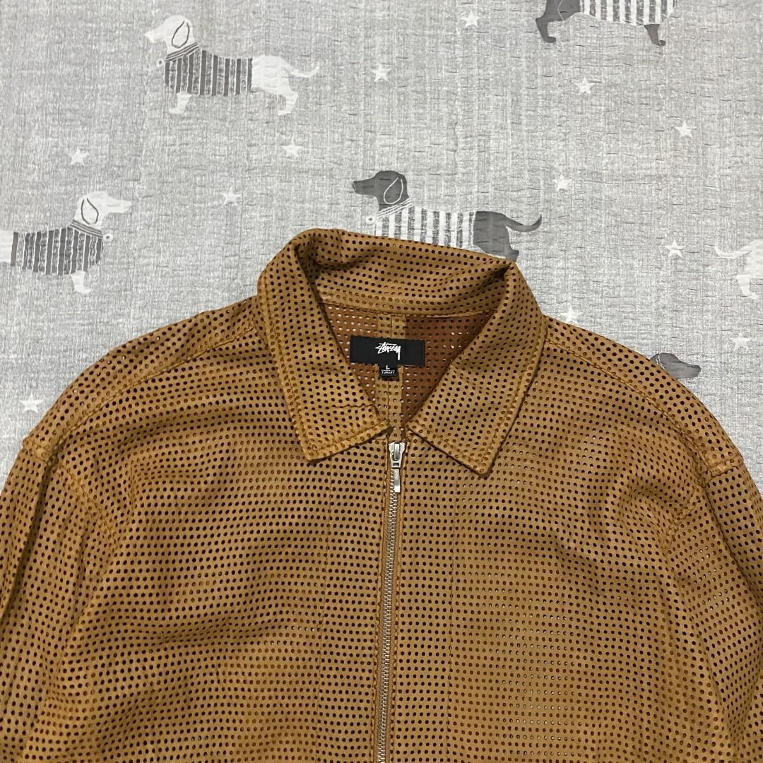 Stussy Stussy Perforated Leather Jacket L Size US L / EU 52-54 / 3 - 4 Thumbnail