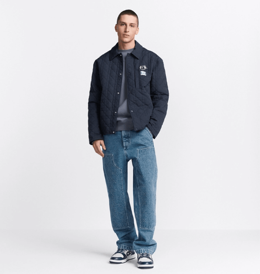 Dior o1w1db10525 493C42 Cannage Jacket in Blue Size US S / EU 44-46 / 1 - 7 Thumbnail