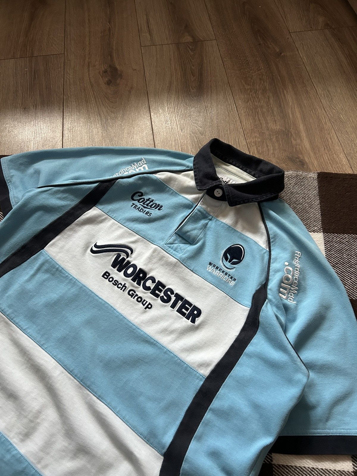 Cotton Traders × Vintage Vintage Cotton Traders Worcester Warriors rugby jersey Size US L / EU 52-54 / 3 - 2 Thumbnail