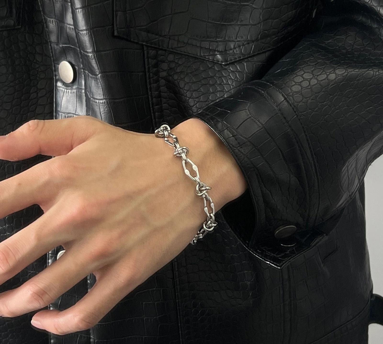 Jewelry Barbed Wire Silver Bracelet Size ONE SIZE - 3 Thumbnail
