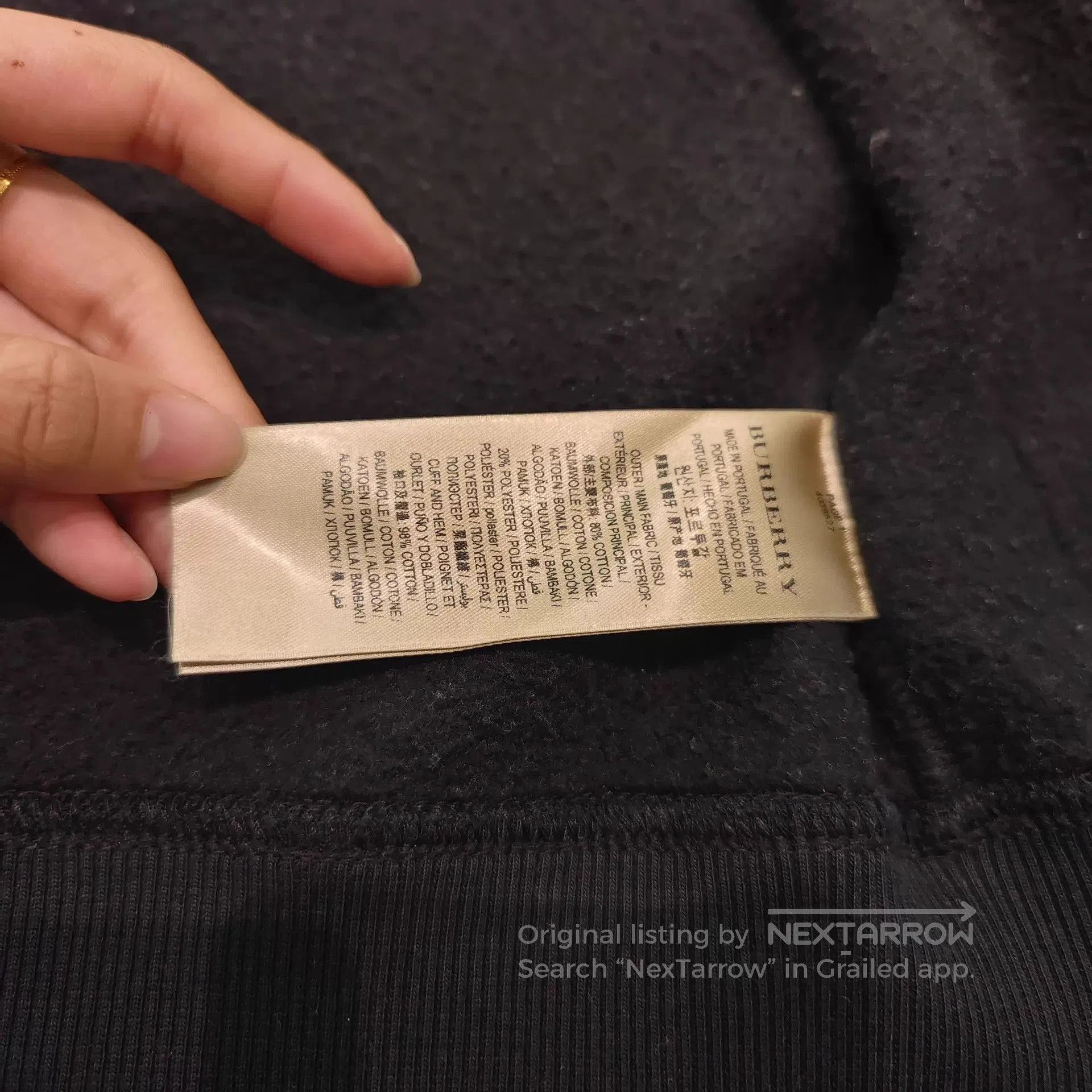 Burberry Black Zip-Up Hoodie with Check Lining. Size US M / EU 48-50 / 2 - 6 Thumbnail