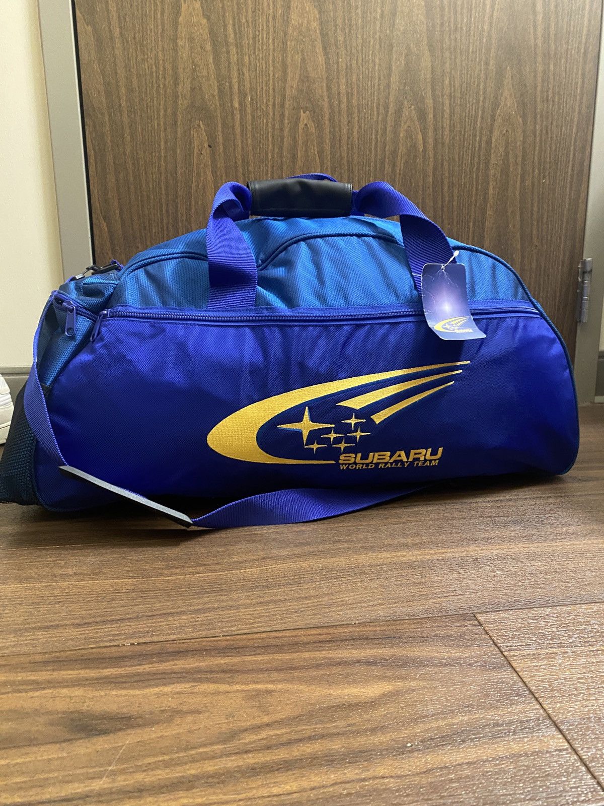 Authentic Vintage Subaru World Rally Team Duffel Bag in Blue, Men's