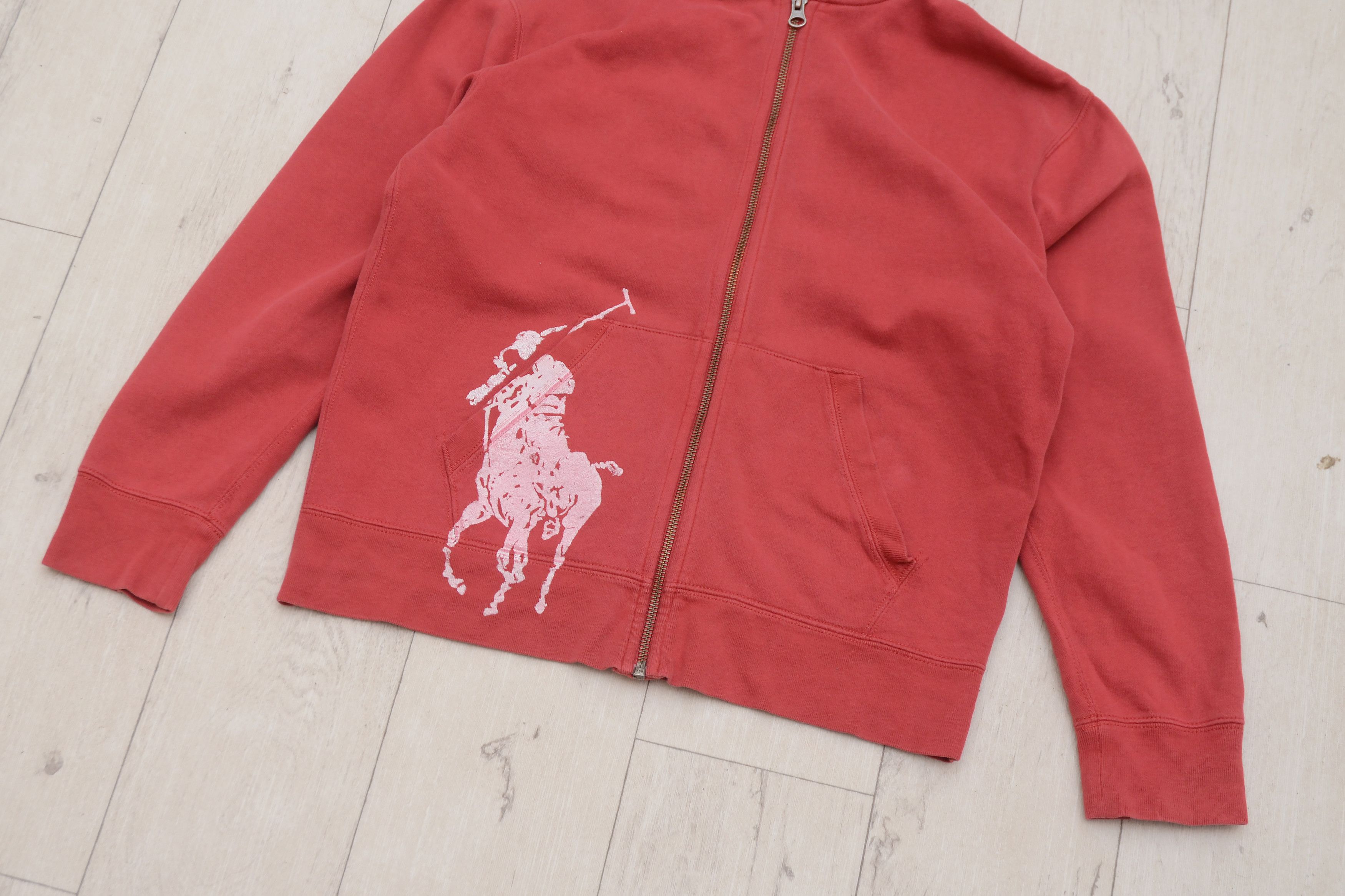 Polo Ralph Lauren Vintage Ralph Lauren Hoodie Women’s XS-S Red Zip-Up Big Pony Size S / US 4 / IT 40 - 3 Thumbnail
