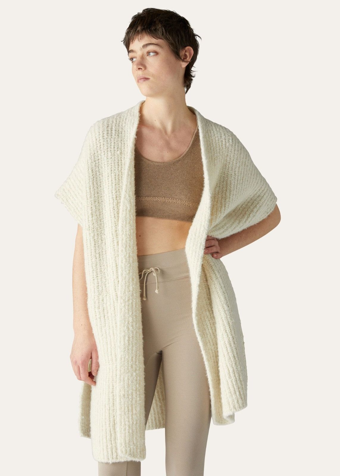Loro Piana o1srvl11e1125 FAN1851 Cocooning Crop Top in Brown Size L / US 10 / IT 46 - 4 Thumbnail